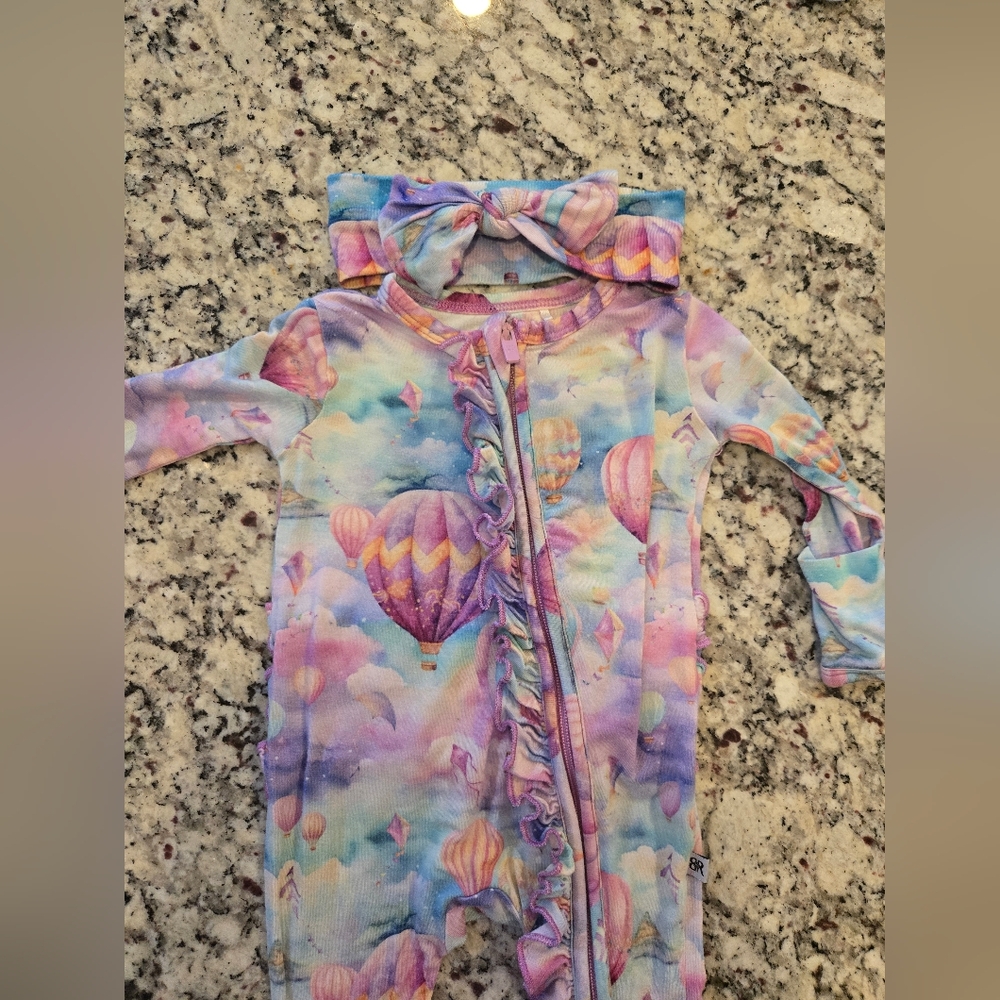 Pastel Hot Air Balloon Kids Pajamas